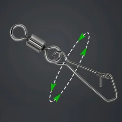 Conector swivel DNDYUJU con snap – Accesorio para señuelos de pesca
