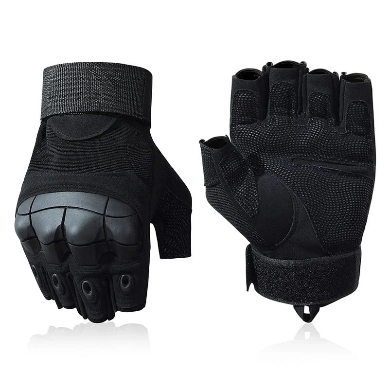 Guantes de pesca tácticos medio dedo - protección nudillos ergonómicos - imagen 4
