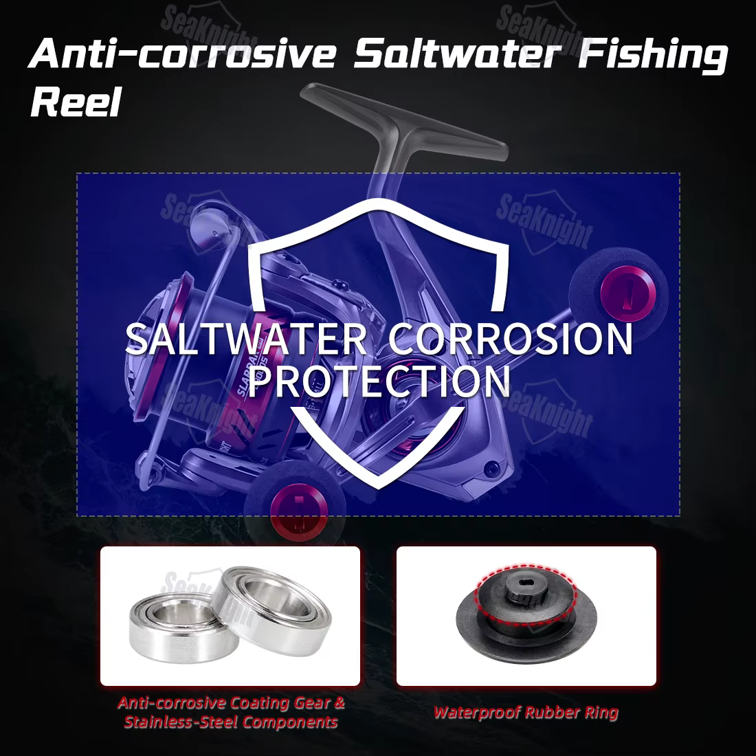 Carrete Spinning SeaKnight SLARDAR BB para calamar en agua salada