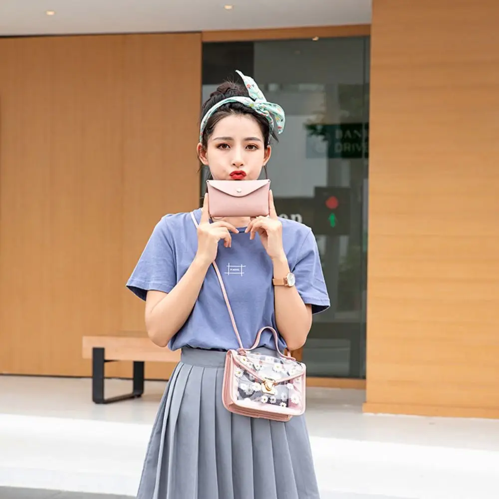 Bolso transparente con margaritas para mujer, bandolera cruzada - imagen 5