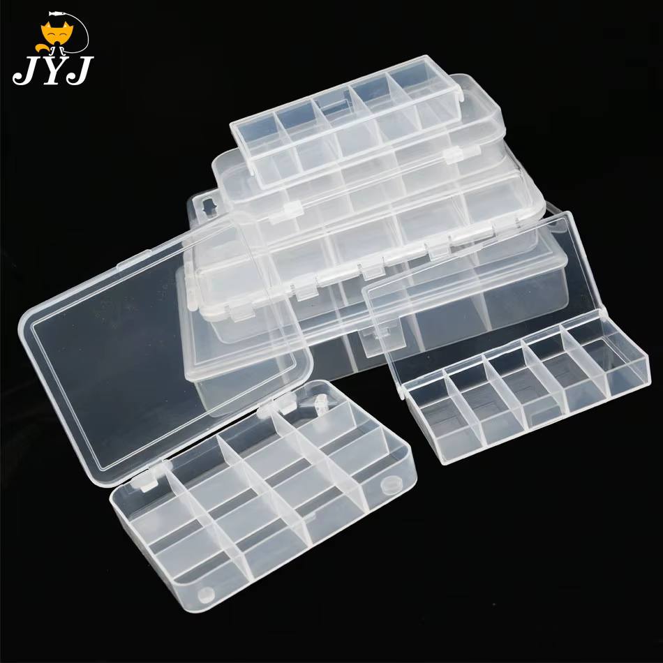 Caja de señuelos transparente 20 celdas – Doble nivel para pesca - imagen 2