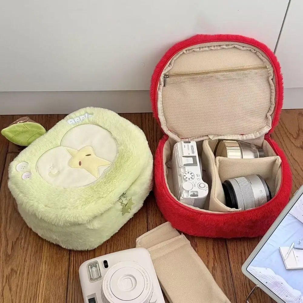 Bolsa de Maquillaje Portátil Manzana con Compartimentos y Gran Capacidad
