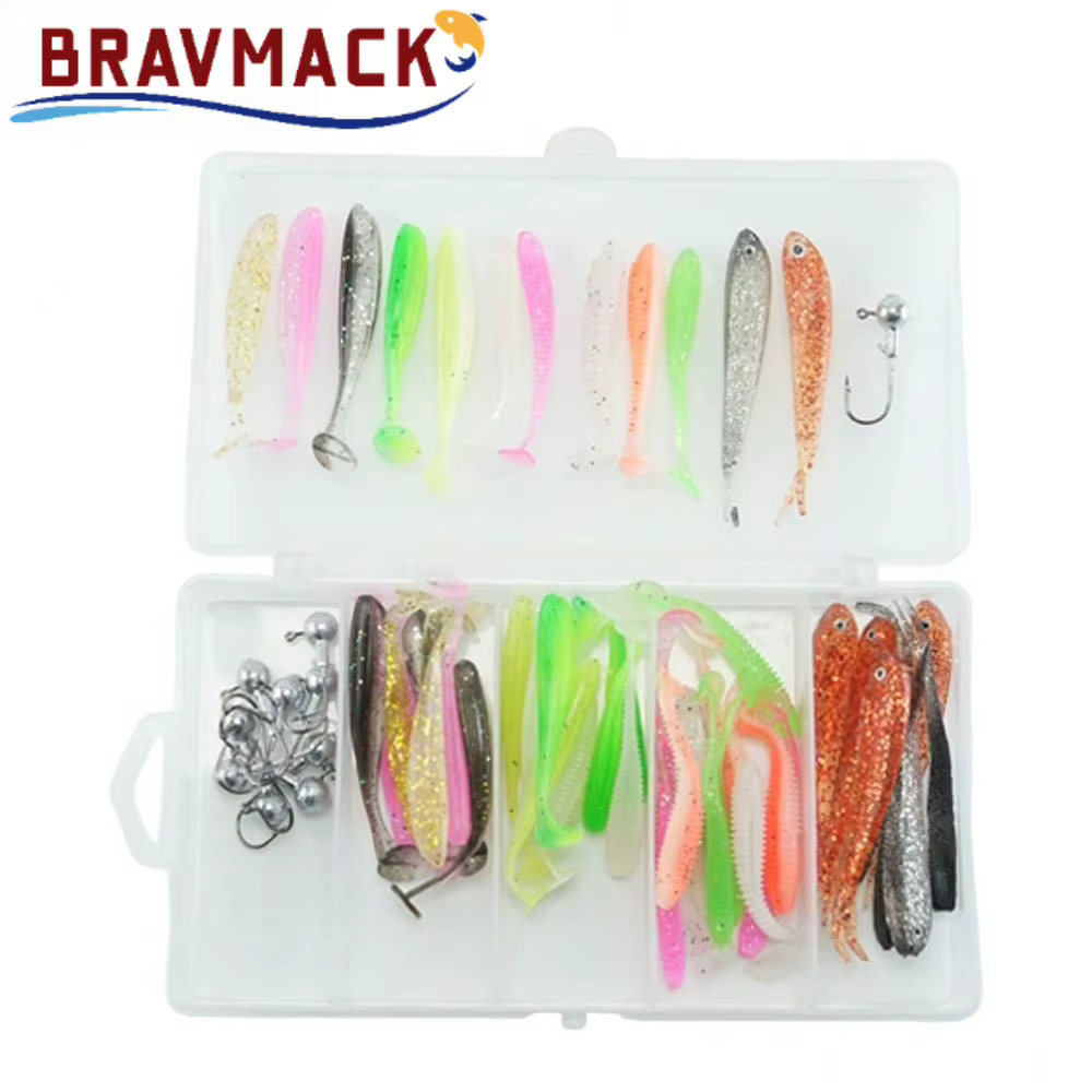 BraVmack Jig Head y Vinilo para Carpa y Mar - imagen 2