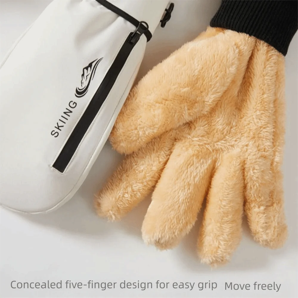 Guantes térmicos impermeables para pesca con pantalla táctil gruesos - imagen 3
