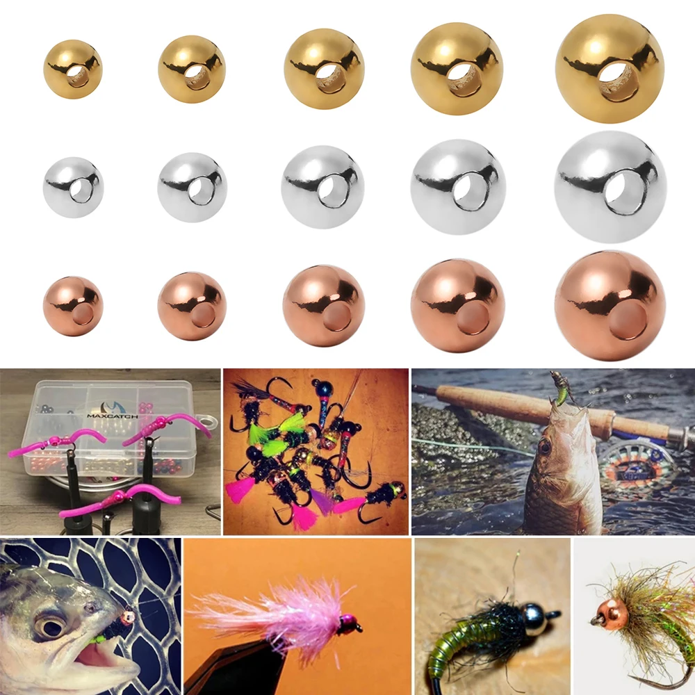 Cuentas de tungsteno ranuradas para atado de moscas - imagen 5