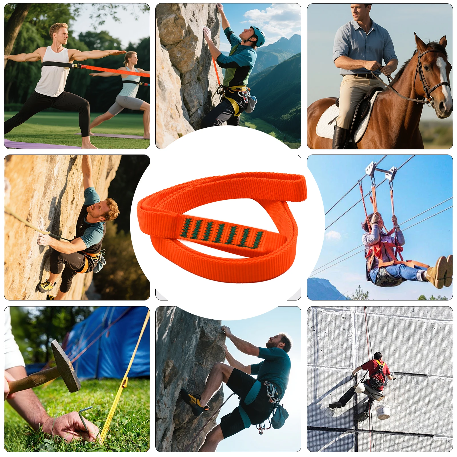 9KM Eslinga de escalada para roca, montañismo, anclaje y Yoga - imagen 5