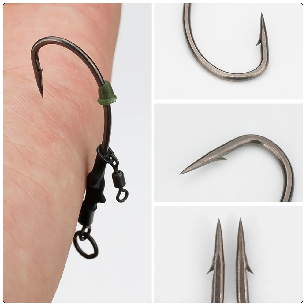 Montaje pensado para rigs tipo hair y comb/chod
