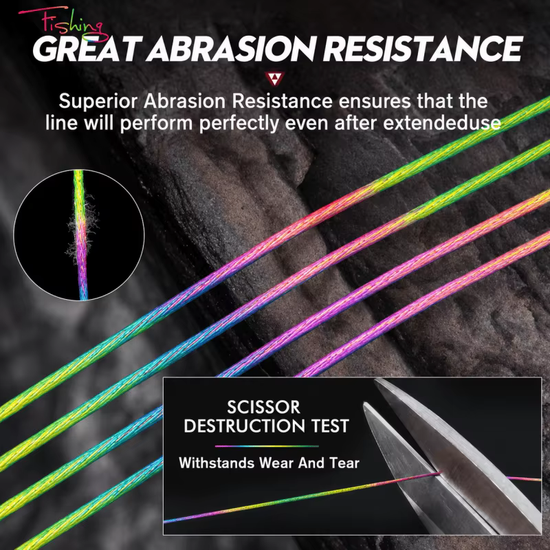 Línea Trenzada X8 PE Multicolor Alta Resistencia para Agua Dulce y Salada - imagen 2