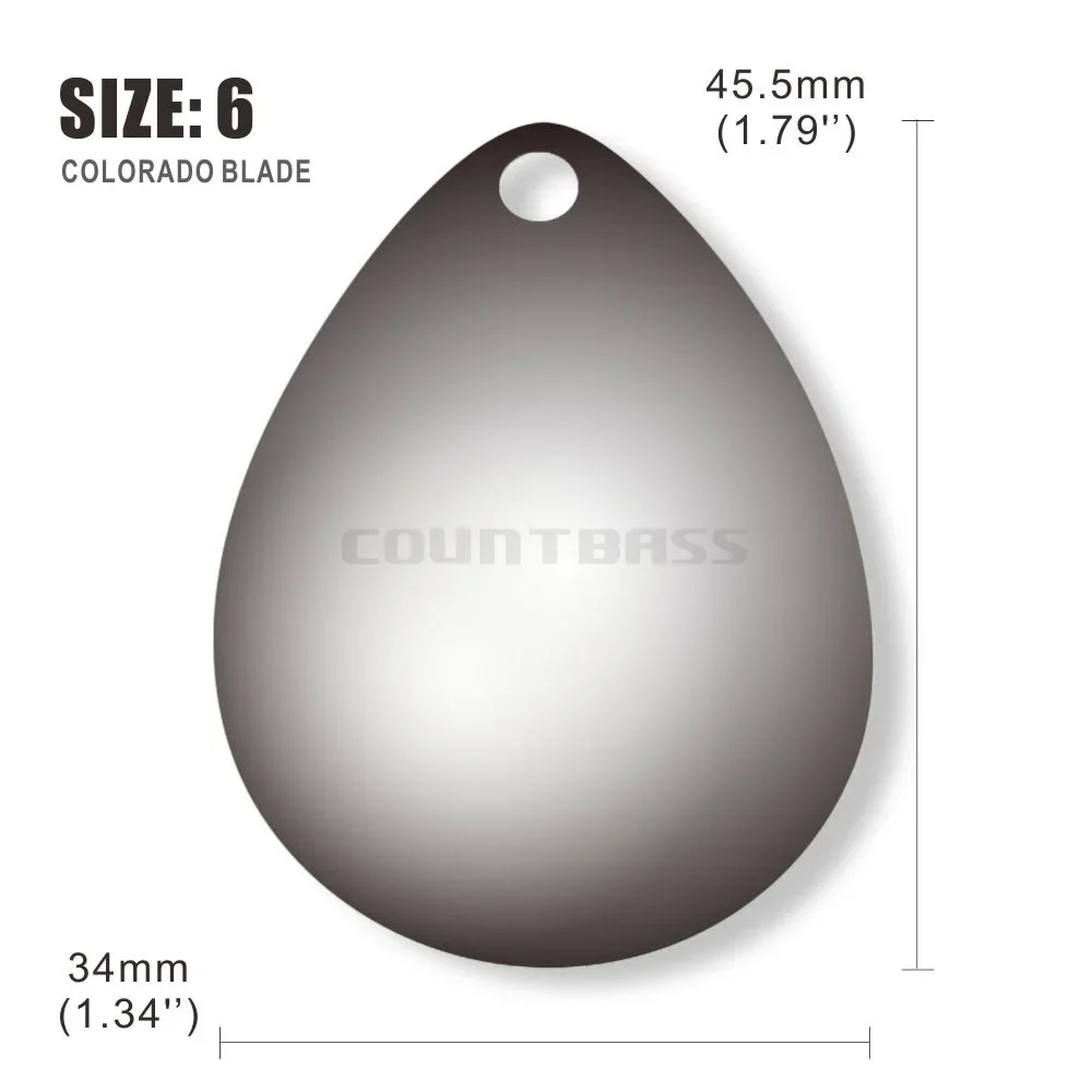 COUNTBASS Colorado Spinner – Cuchillas niqueladas para spinnerbait - imagen 3