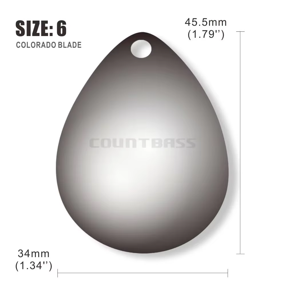 COUNTBASS Colorado Spinner – Cuchillas niqueladas para spinnerbait - imagen 3
