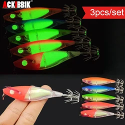 Ackibbik Egi horizontal para calamar con luz UV y brillo