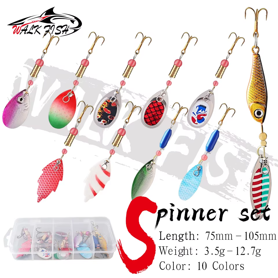 WALK Señuelo Cuchara Spinner de lentejuelas con gancho afilado - imagen 4