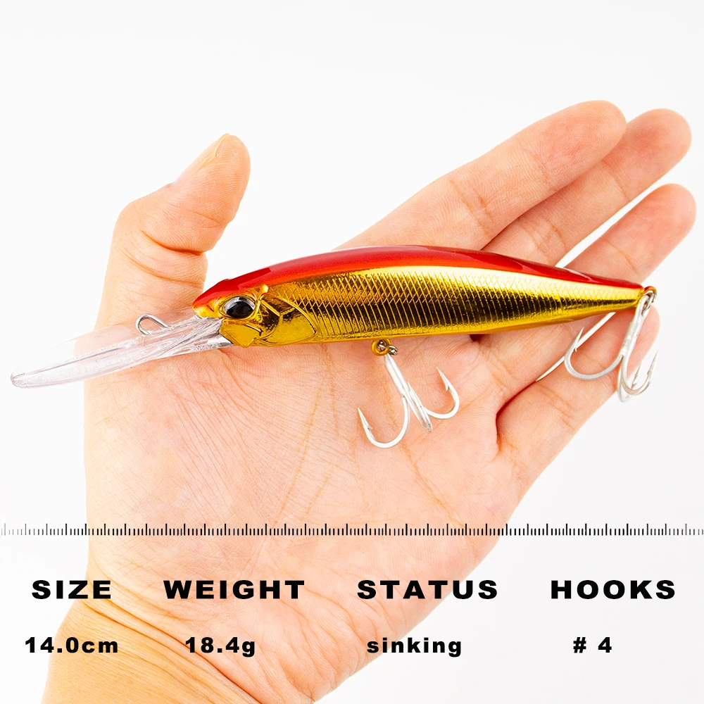 CCLTBA Sinking Minnow — Señuelo hundido para lance largo - imagen 5