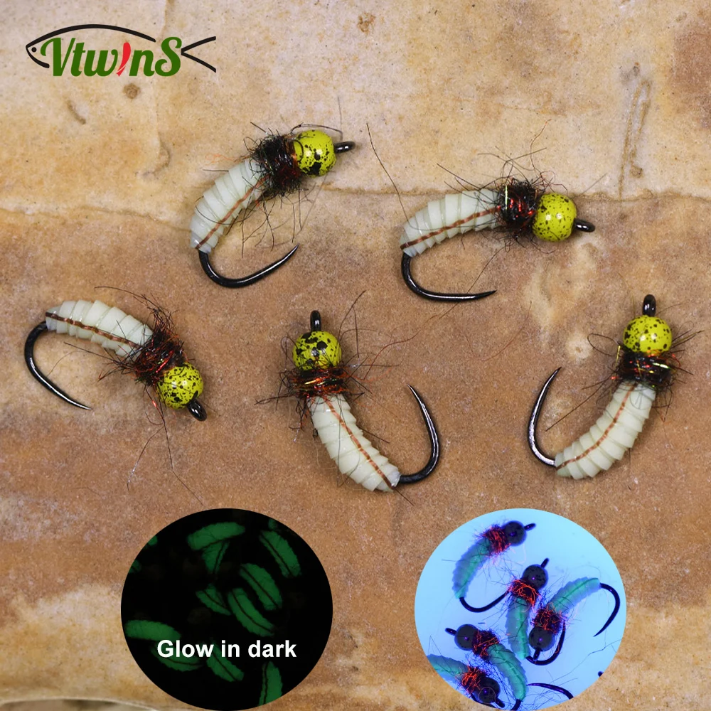 Señuelos luminosos Vtwins latón moteado para trucha – hunden rápido - imagen 2