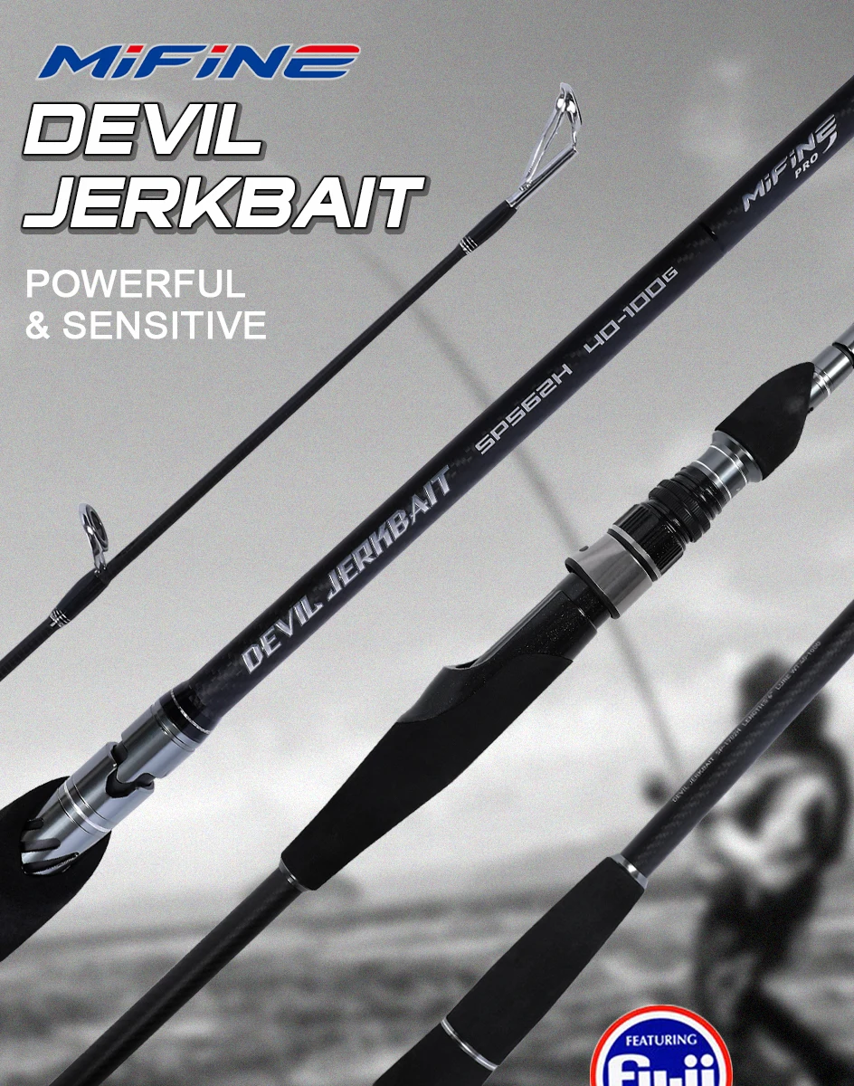 Caña de pescar MIFINE DEVIL JERKBAIT montaje completo