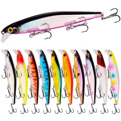 Wobbler Minnow con acabado láser y ojos 3D para lucio