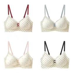 Traceless Dots Wireless V sujetador push up floral sin costuras