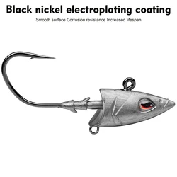 Anzuelos Jig Head 3D Proberos de acero alto carbono para vinilo
