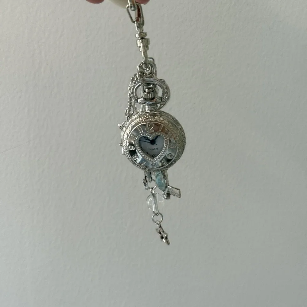 Reloj de bolsillo corazón hueco vintage steampunk para parejas