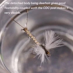 Wifreo Mosca Seca CDC Mayfly ciervo pelo trucha