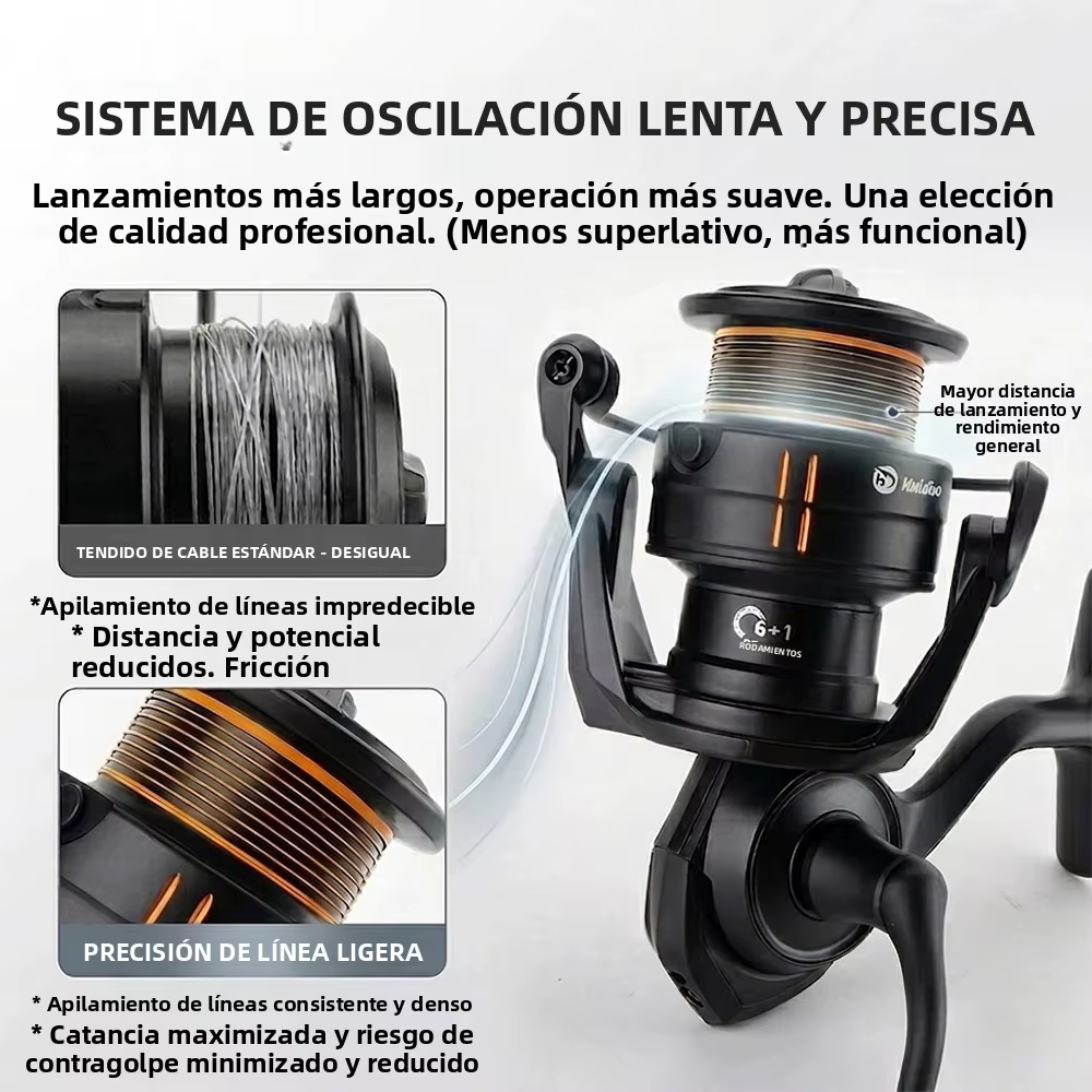 Huidiao Carrete de pesca ligero con oscilación lenta y arrastre suave - imagen 2