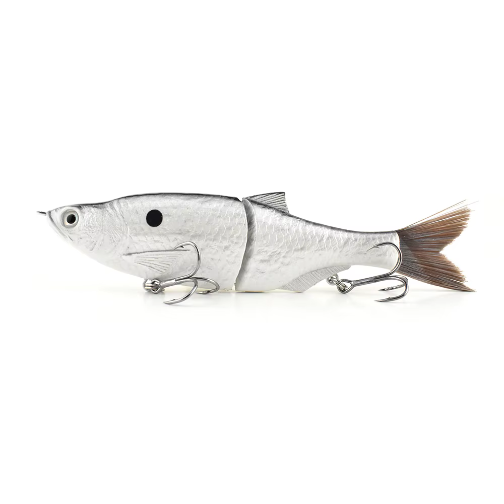 Cebo artificial shad con detalles de la articulación