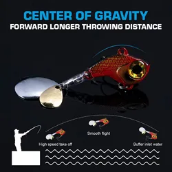 Goture VIB – Cuchara giratoria con anzuelo triple antienredos