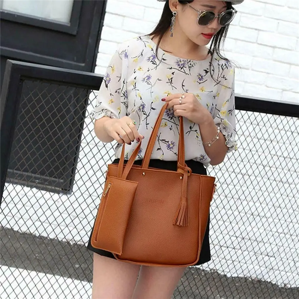 Bolsos de cuero cruzados portátiles de hombro estilo moderno - imagen 2
