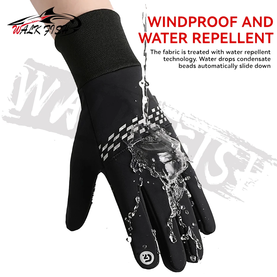 WALK FISH Guantes de pesca invierno impermeables dedo completo - imagen 3