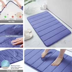 Analfombra de baño viscoelástica antideslizante Extra suave – Súper absorbente