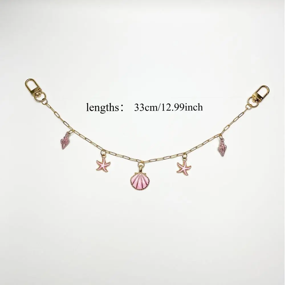 Cadena para asa de bolso con colgante de concha y estrella de mar