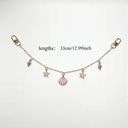 Cadena para asa de bolso con colgante de concha y estrella de mar