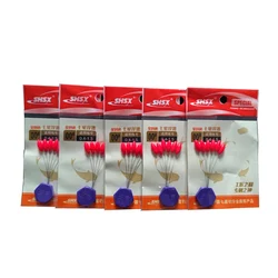 Flotador Ovalado Siete Estrellas Rojo – Conector Mini para Pesca