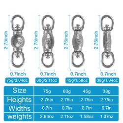 Plomos de arrastre giratorios premium resistencia para atún y tiburón
