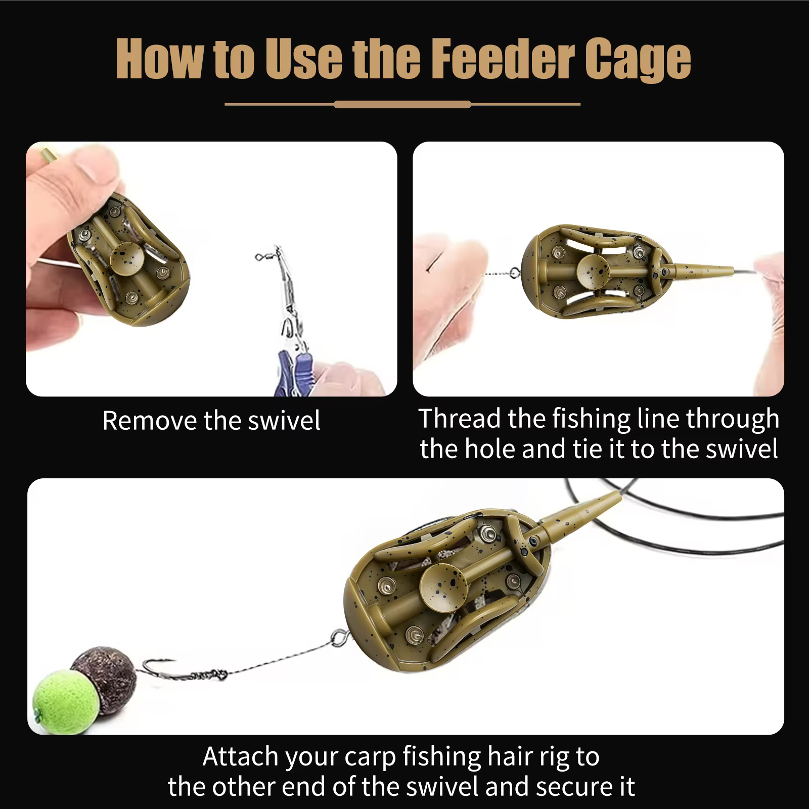 Comedero Feeder de Jaula para Carpfishing con Liberación Rápida - imagen 2