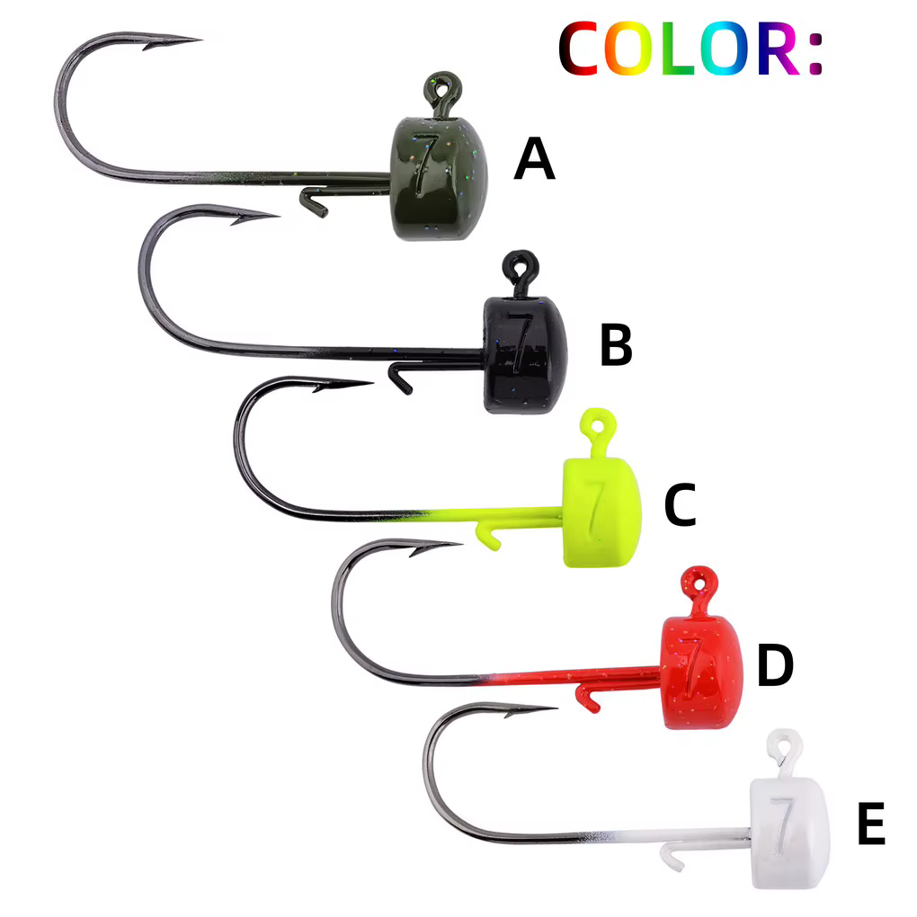 Anzuelos Jig Head Ned cabeza de seta con púas afiladas para vinilos - imagen 2