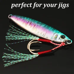 Anzuelos Dobles para Jigging Lento con Púas y Flash
