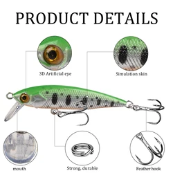 Crankbait Pececillo ojos 3D para trucha y lucio