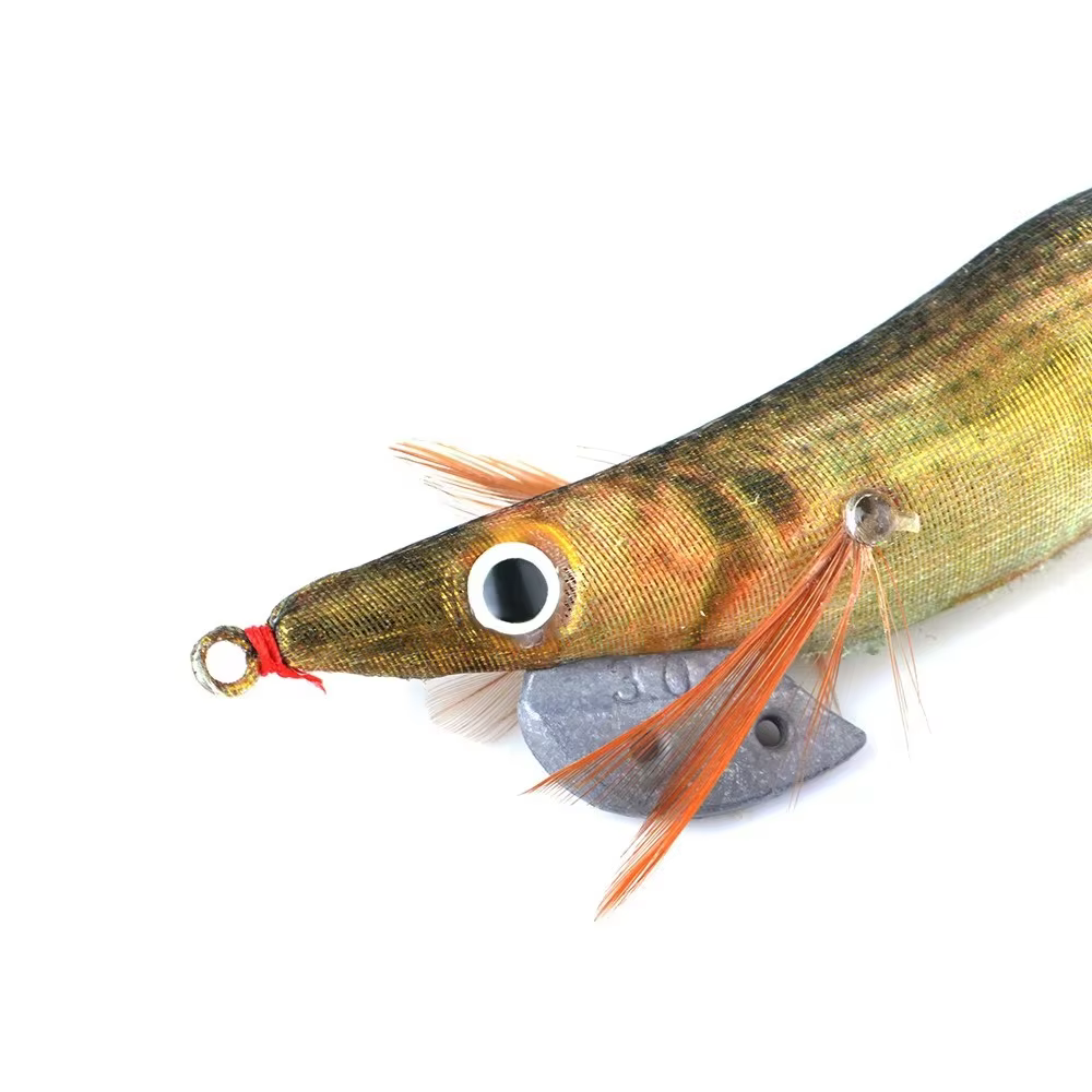 NGB Jig Calamar – Plantilla de madera con ojos 3D - imagen 3