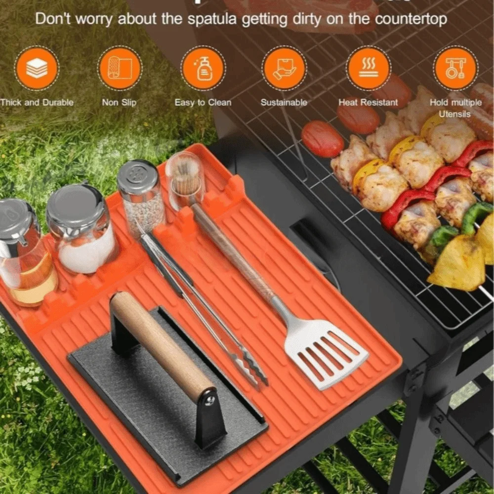 Alfombrilla para parrilla BBQ antiadherente resistente al calor