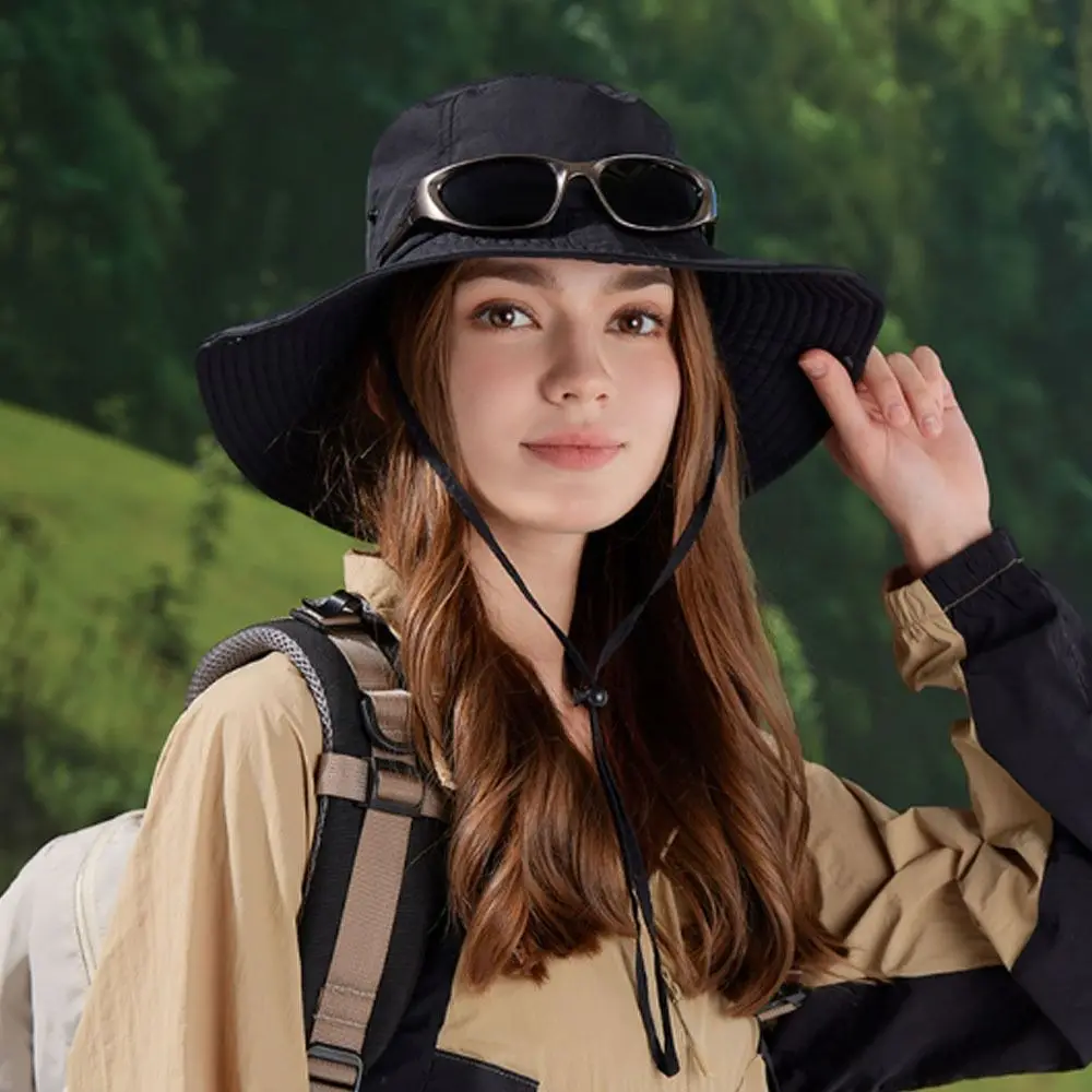 Sombrero anti-UV impermeable ala ancha con soporte para gafas - imagen 2