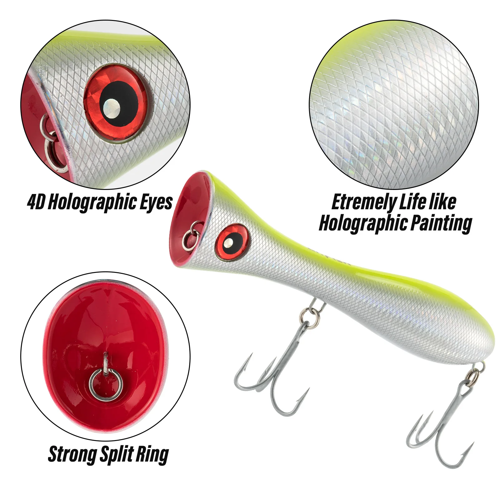 Señuelo preparado para lance con el equipo de surfcasting