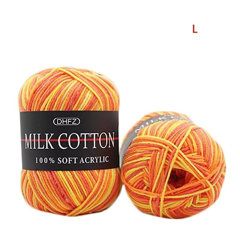 Hilo de algodón para ganchillo y tejido multicolor - imagen 3