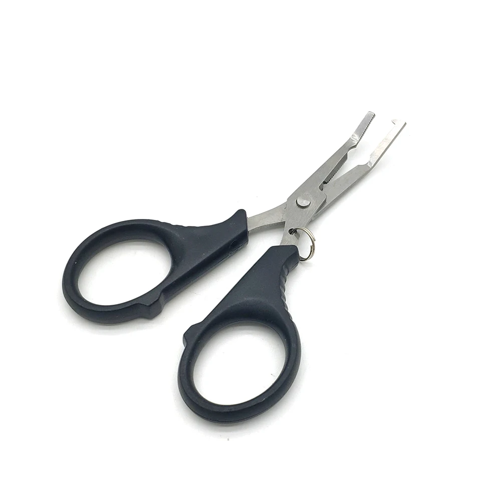 Tijeras de pesca inox dobladas y alicates para señuelos portátiles - imagen 2