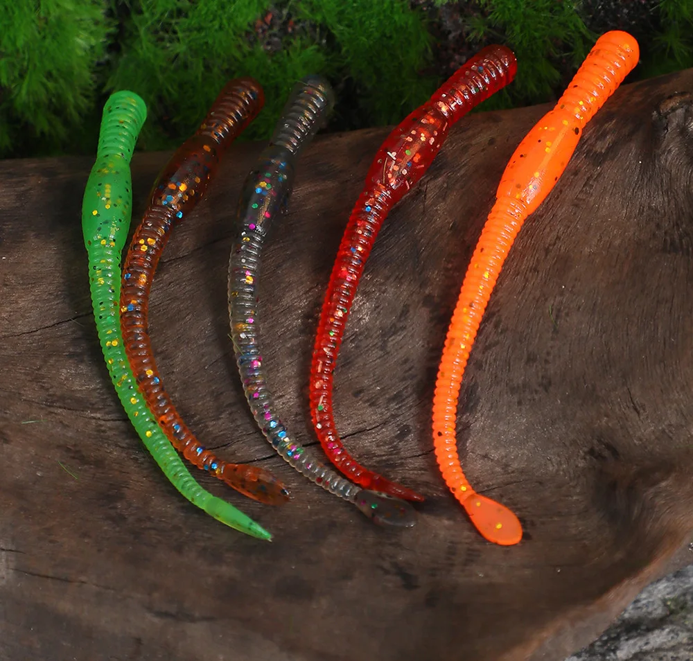 Señuelo gusano artificial blink 7cm – cola larga para Texas Rig y Drop-Shot