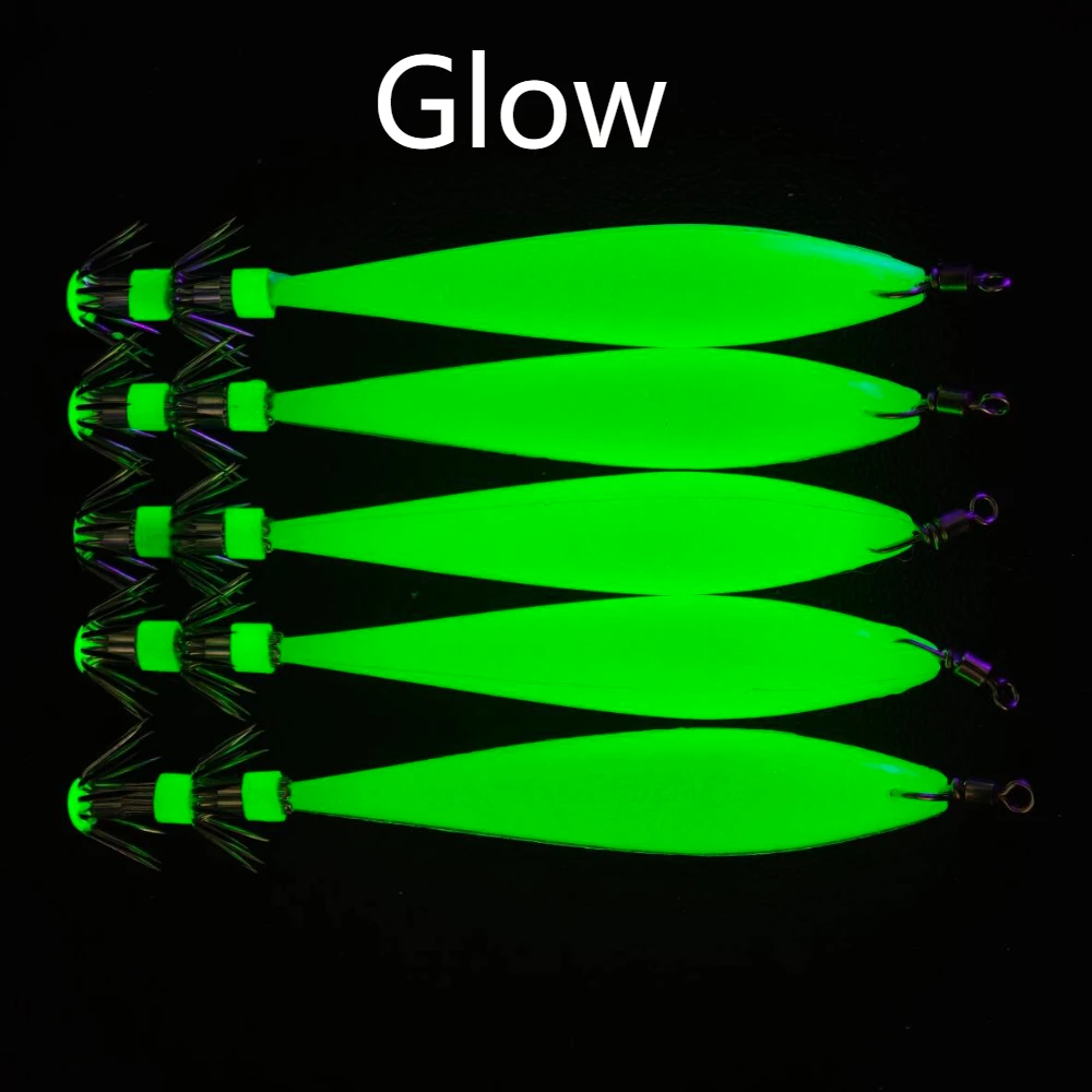 Conjunto de anzuelos luminosos para pesca marina