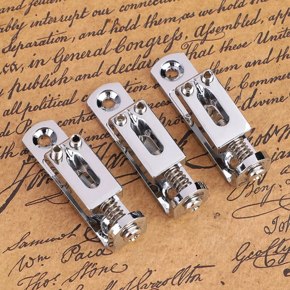 Sillines puente tremolo metal dividido plateado/dorado para guitarra - imagen 3