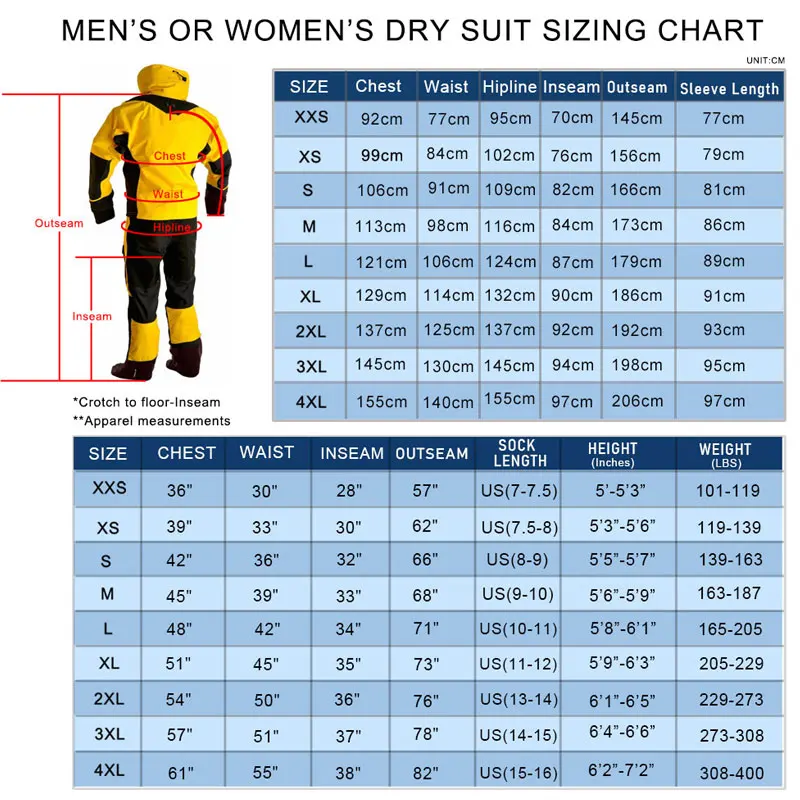 Traje seco impermeable 2 en 1 con cremallera para kayak – Látex sellado - imagen 3