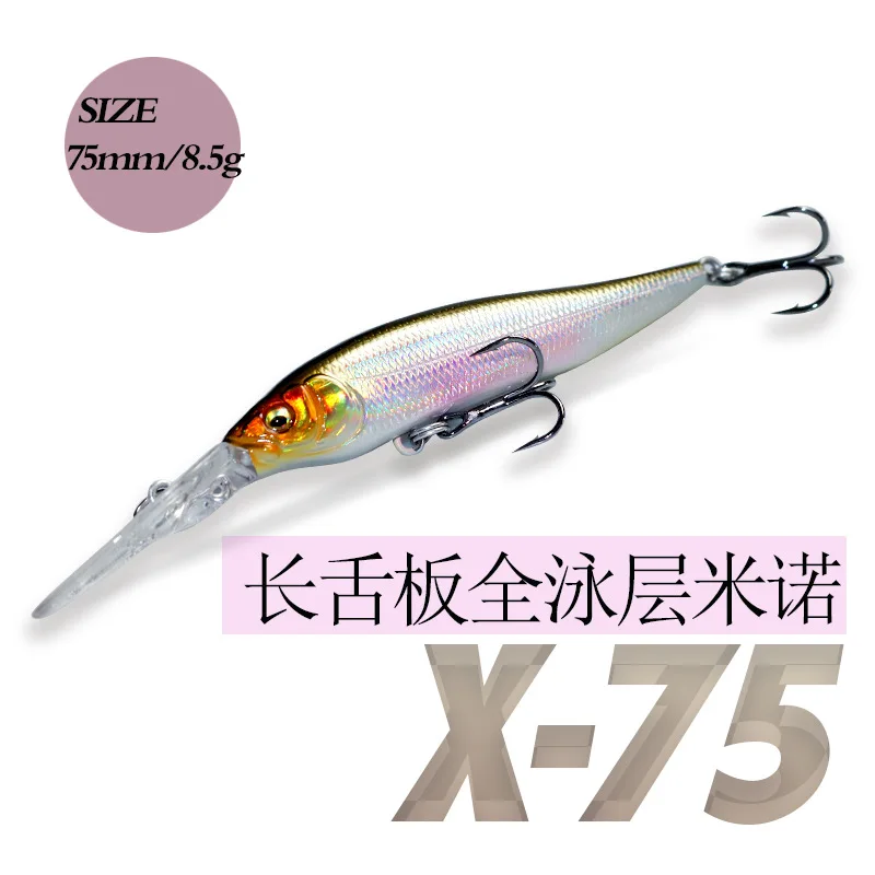 Swolfy Minnow hundible jerkbait para lubina y lucio, largo alcance - imagen 4