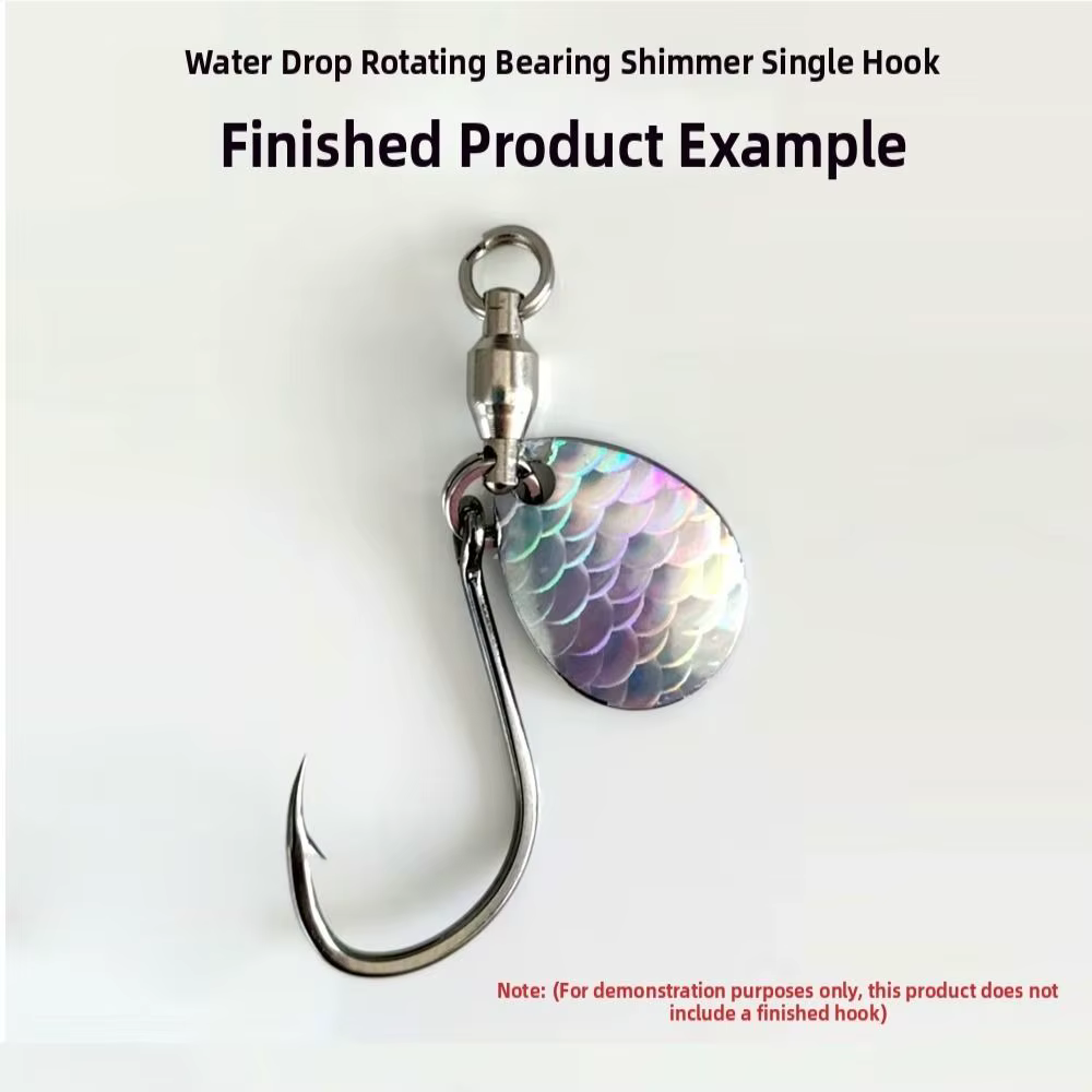 Lamas Cuchara Pesca Holográficas con Escamas – DIY Señuelos Giratorios - imagen 3
